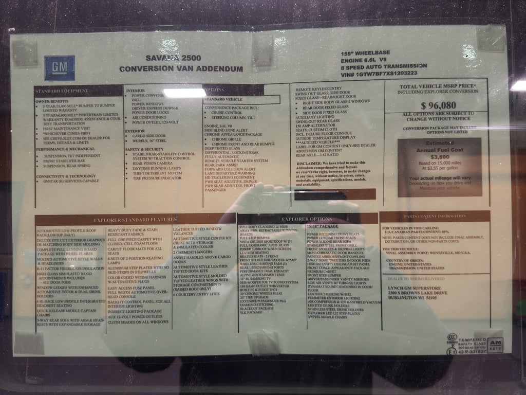 2025 GMC Savana Cargo 2500 Work Van