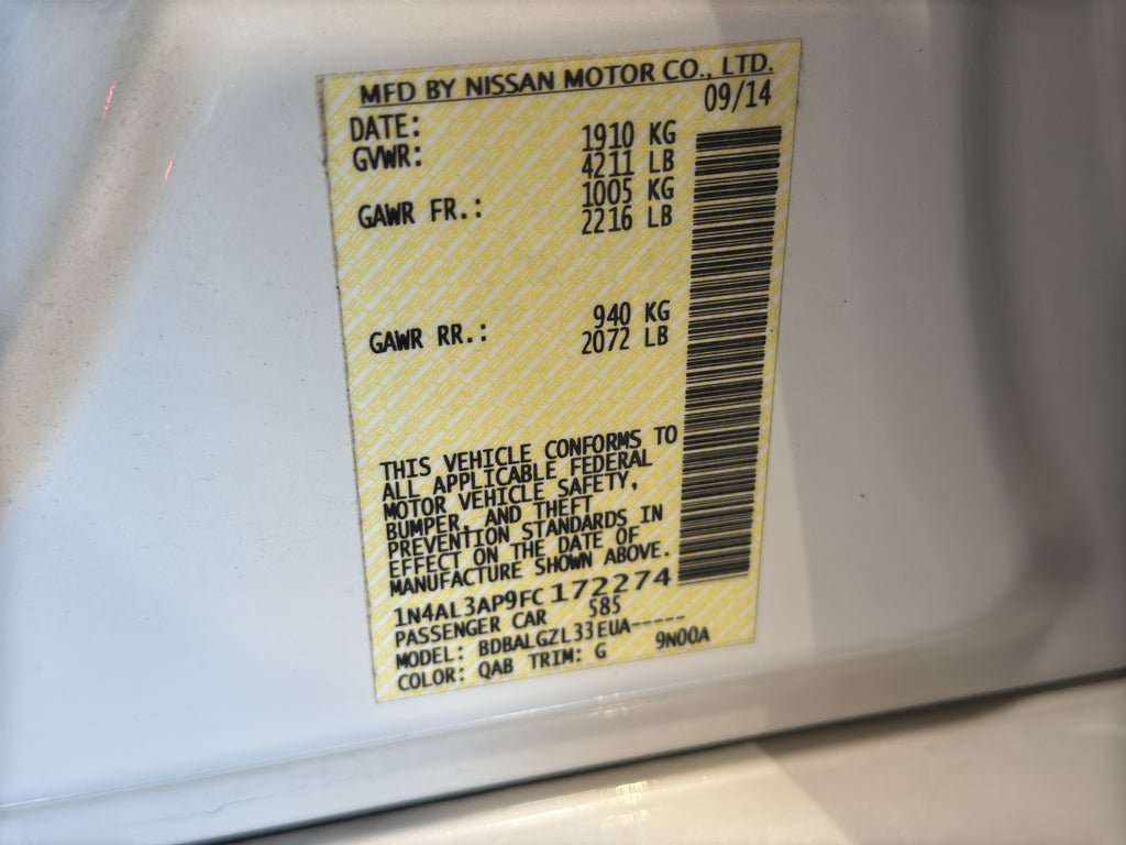 2015 Nissan Altima 2.5