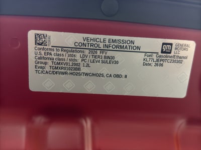 2026 Chevrolet Trax 2RS