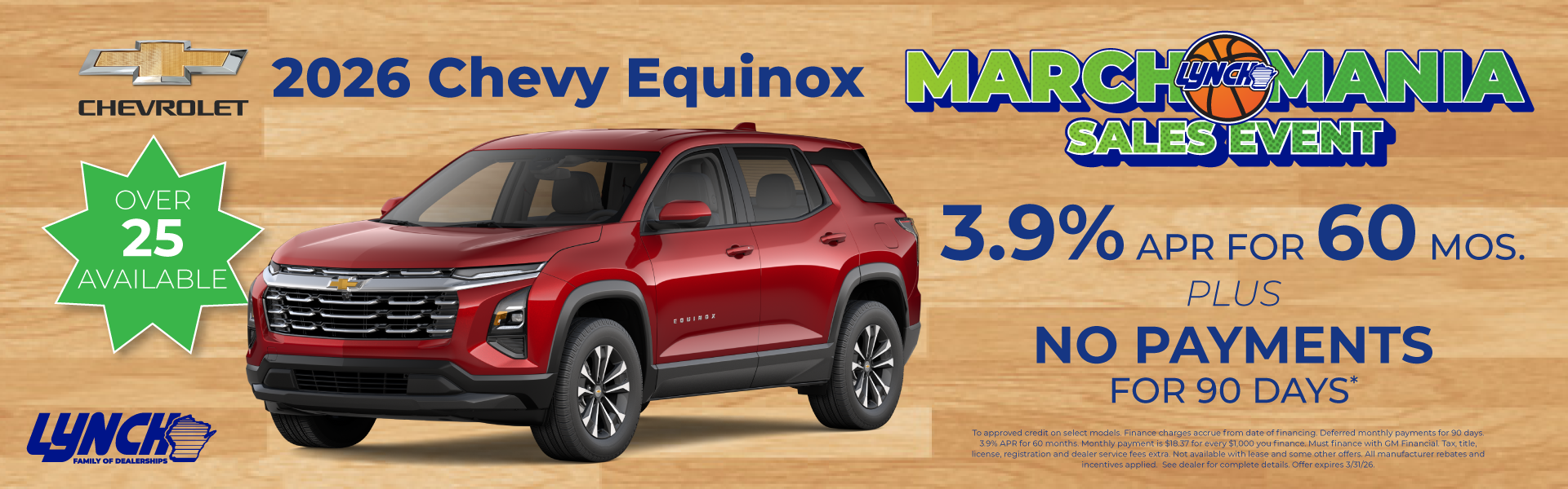 Equinox Savings at Lynch Chevy Kenosha