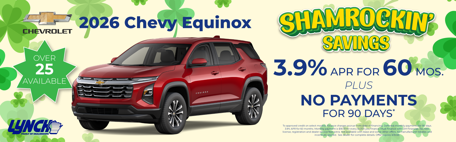 Equinox Savings at Lynch Chevy Kenosha