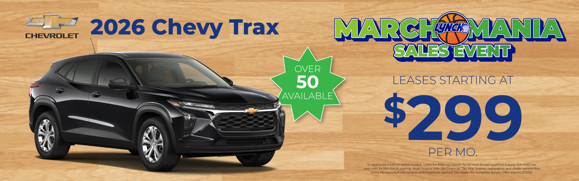Trax savings at Lynch Chevy Kenosha